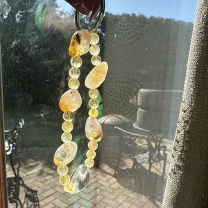 Citrine bracelet keychain